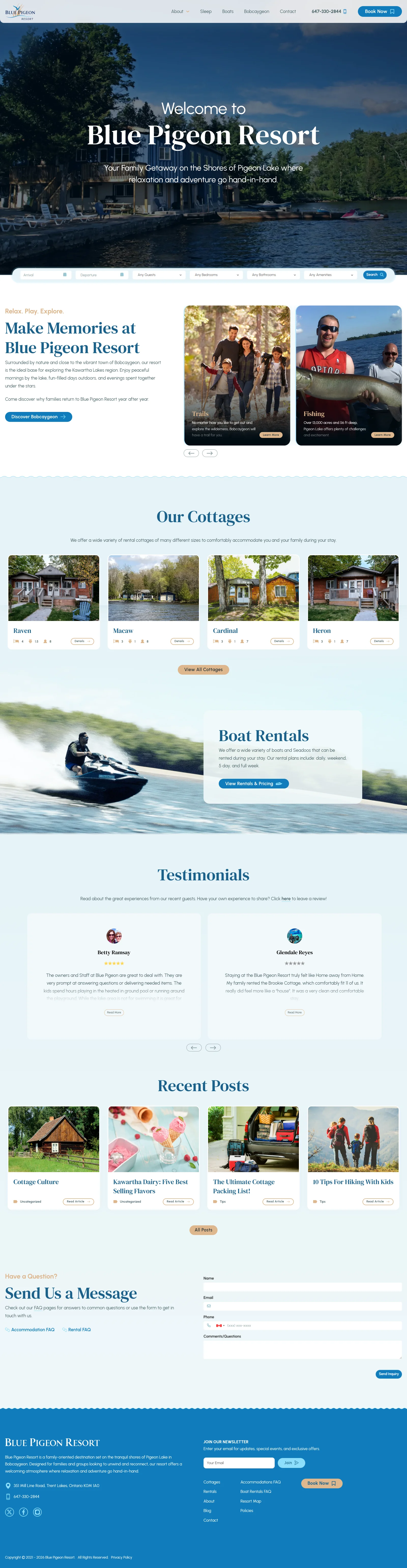 Blue Pigeon Resort Desktop Slide