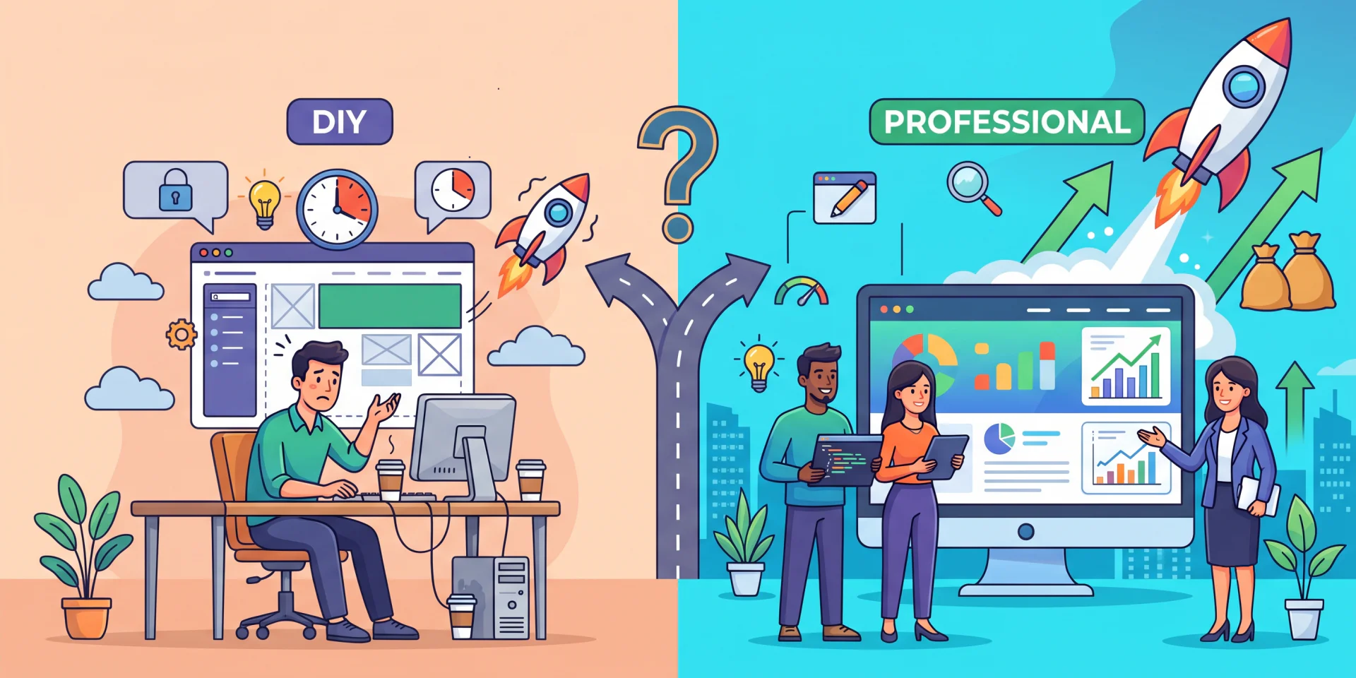 Web design diy vs pro
