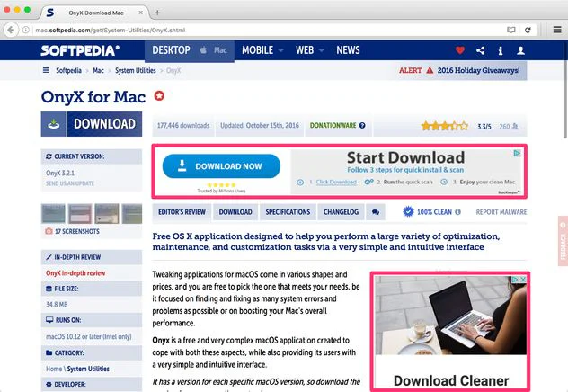 Disguised ad dark pattern